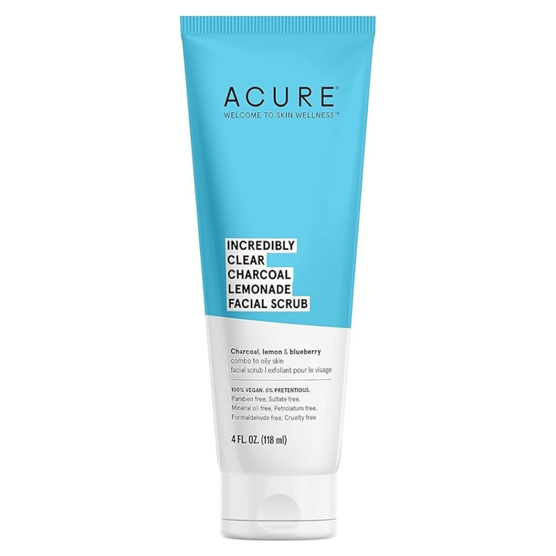 ACURE - Incredibly clear charcoal lemonade facial scrub-118ml