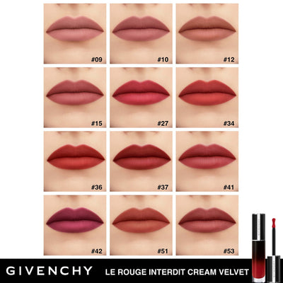 GIVENCHY - Le Rouge Interdit Cream Velvet - Rouge à lèvres mat longue tenue