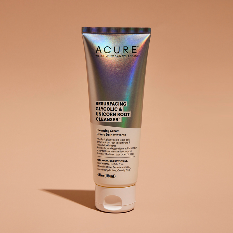 ACURE - Resurfacing glycolic + unicorn root cleanser-118ml