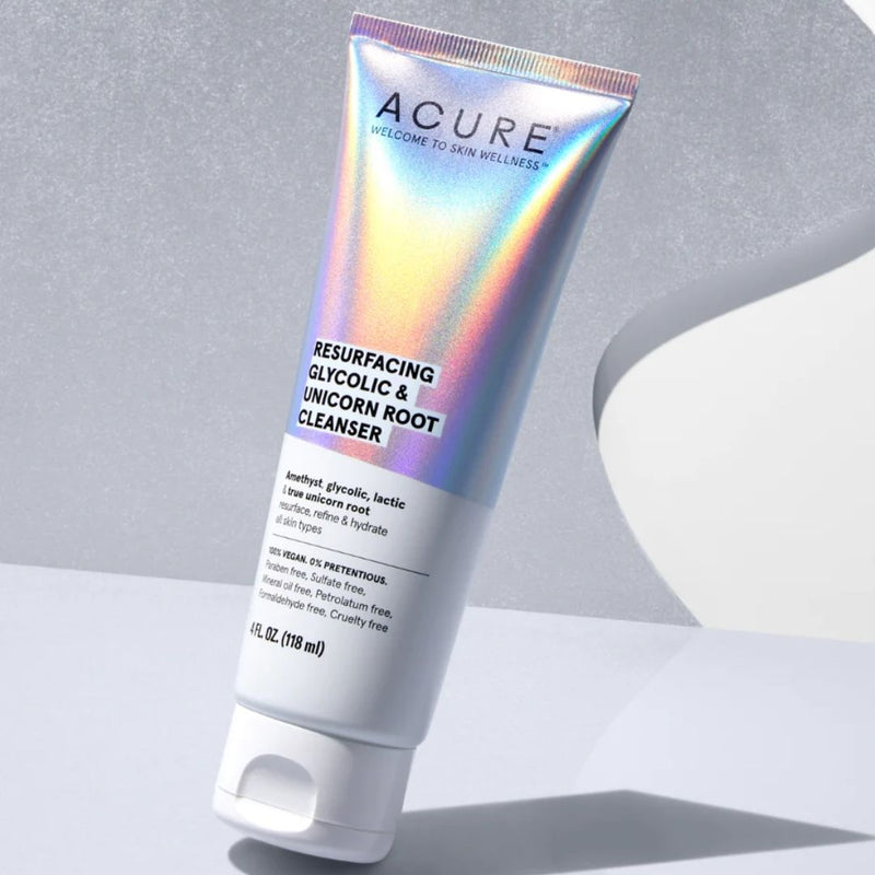 ACURE - Resurfacing glycolic + unicorn root cleanser-118ml