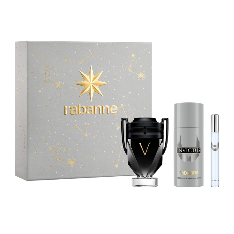 COFFRET XMAS25 - RABANNE - INVICTUS VICTORY EDP100 + DEO150 + MG10 HD25