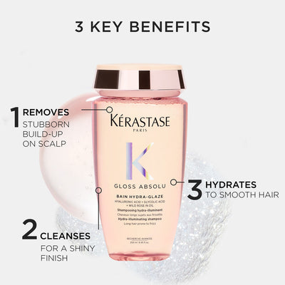 KÉRASTASE - GLOSS ABSOLU BAIN HYDRA-GLAZE ANTI-FRIZZ SHAMPOO 250ML